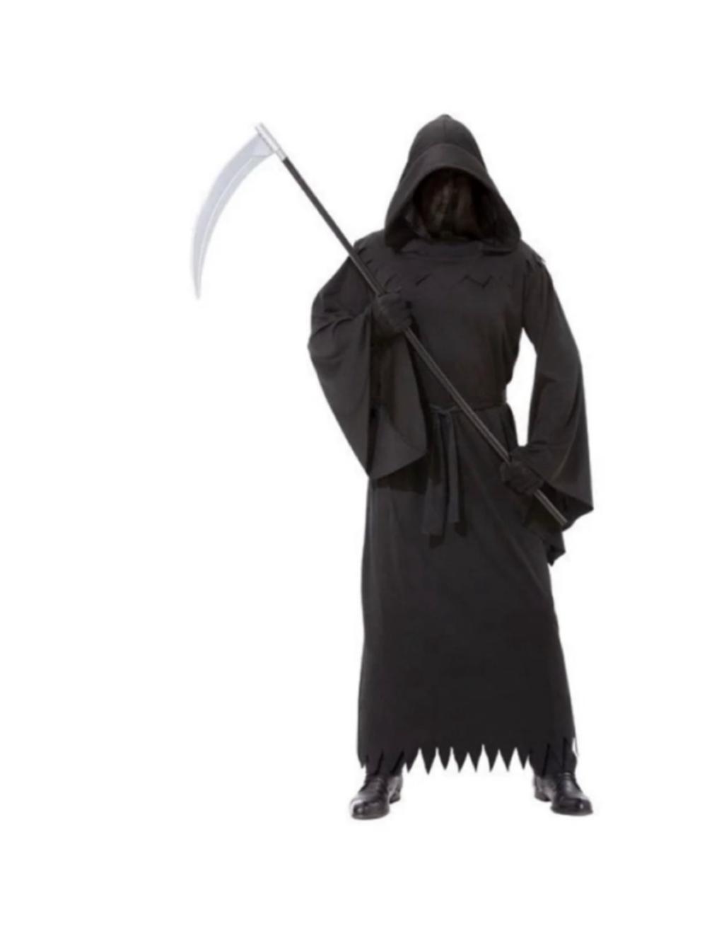 Amscan Phantom of Darkness Grim Reaper Costume Adult One Size Black Hooded Robe